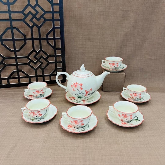 Bộ bình trà Bát Tràng mã BBT007